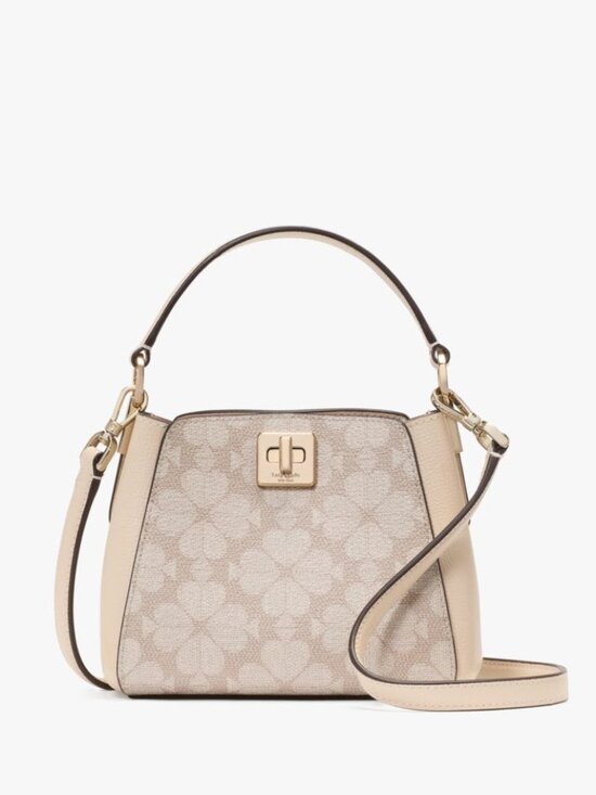 kate spade Handbags - KATE SPADE NIP Flower PVC Mini Top Handle Crossbody Dark Beige Multi